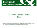 Certificado práctica recomendada Dra. Carnicero
