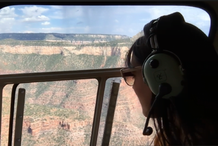 Aiala visitando el Gran Cañón del Colorado