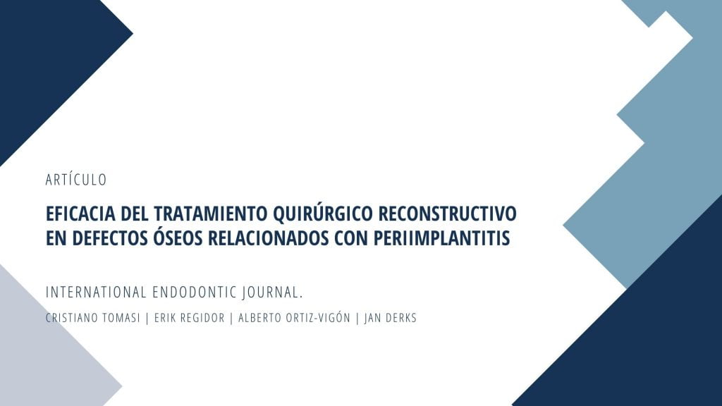 articulo eficacia tratamiento quirúrgico reconstructivo en defectos óseos relacionados con periimplantitis